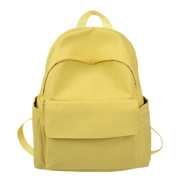 

Школьный рюкзак высокая ценность спина ученики средней школы повседневный простой универсальный большая вместимость жёлтый
