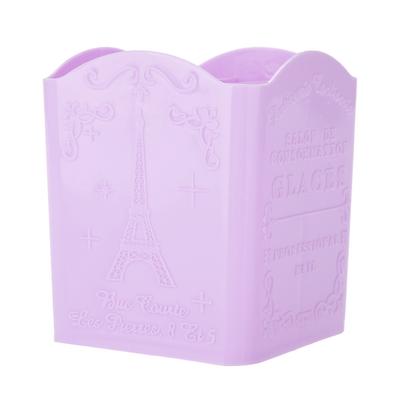 Aufbewahrungsbox Schreibwaren Kosmetik- & Maniküre-Werkzeugbehälter mit Eiffelturm-Muster Lila
