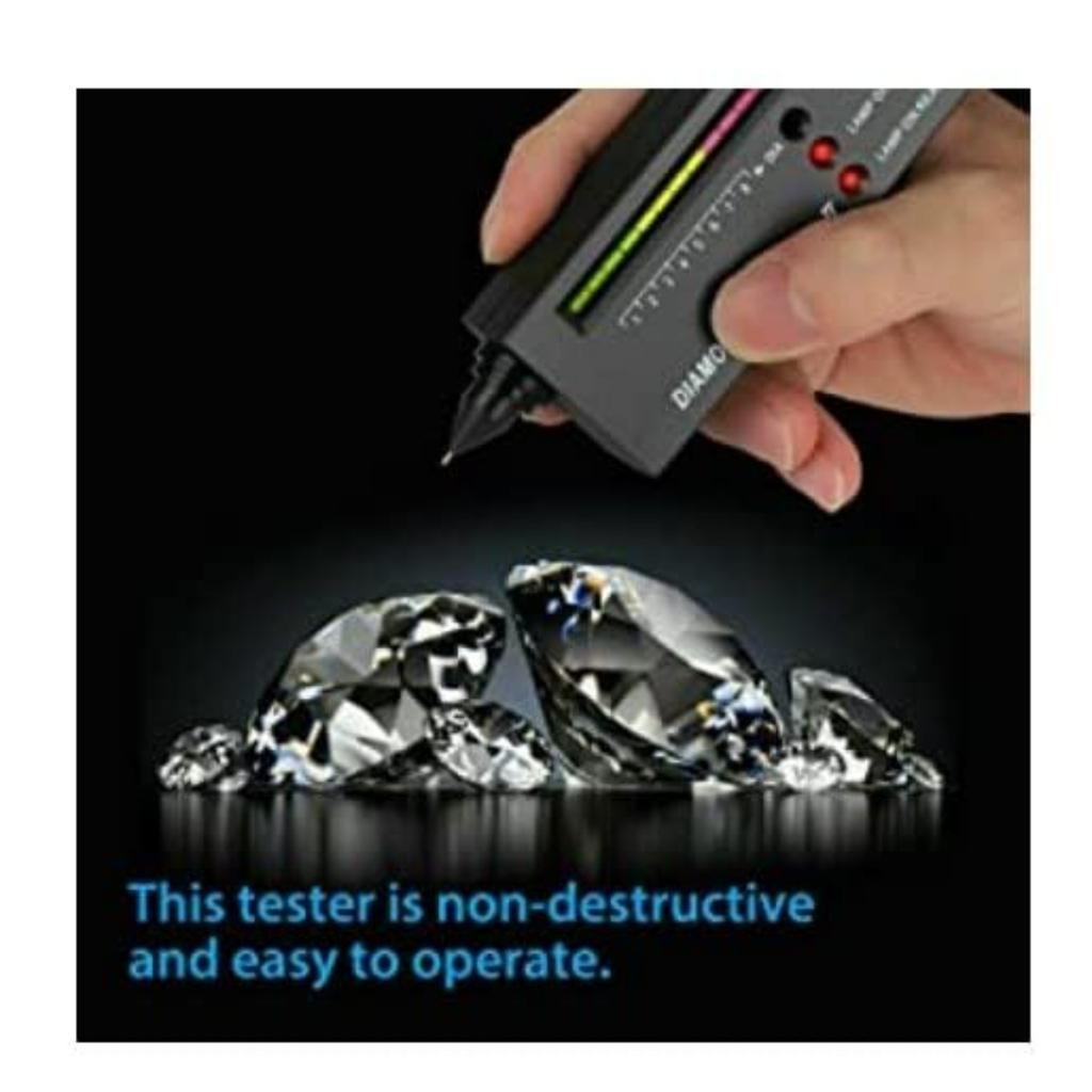 Tester per Oro per Gioielli - Selezionatore Professionale di Diamanti e Pietre Preziose Con Diamond Selector II, Tester di Moissanite, 2 Manuali, 2 Vassoio - Portatile