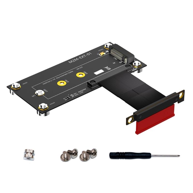 

Fast speed NGFFs M.2 NVME MKey SSDs to PCIe 4X Extender Cable for 2230 2242 2260 2280 M.2 NVME SSDs not Data Loss 1