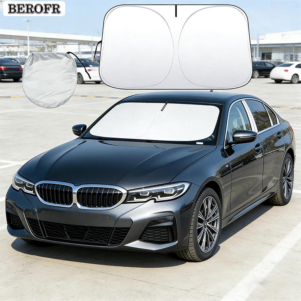 Car Windshield Sun Shade For BMW 3 Series G20 330i 330e 2019-2023 Sunshade Sun Visor Protector Foldable Blocks UV RaysWindshield Sunshades 1