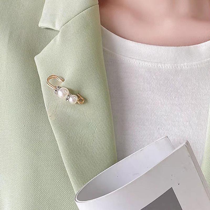 6pcs Adjustable Buckle Artificial Pearl Waist Pin Clips For Trousers Pants Skirts Dress Waistline Adjusting Shirts Sweater TMZ