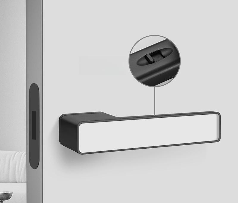Minimalistisches Zinklegierungs-Unsichtbares Türschloss - Griffoses Verstecktes Schloss für Innen-/Außentüren (Schlafzimmer, Badezimmer, usw.)