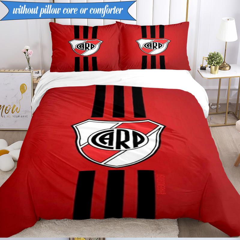 River Plate Emblem 3pcs Bedding,Including 1pc Duvet Cover And 2pcs Pillowcases Perfect for Christmas,Ideal for Bedroom, Dormitory