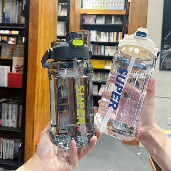 Extra Large High-Temperature Resistant Sports Water Bottle with Straw - Portable Fitness Kettle