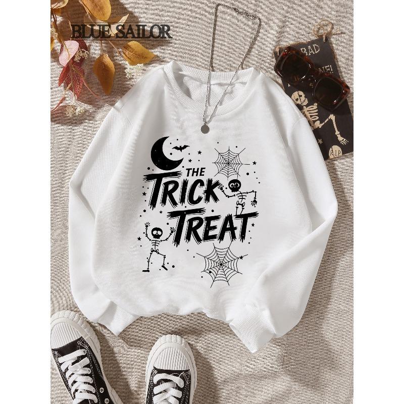 European sizes Halloween Trick or Treat Kids  Crewneck Sweatshirt 110