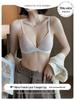 French Triangle Cup Lace Bra: Breathable, Wire-Free, Sexy Back Design for a Small Chest