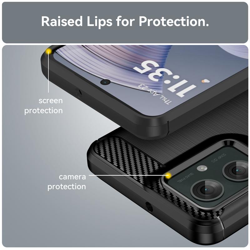 For Moto G55 Case Cover Motorola Moto G55 Capas New Carbon Fiber Phone Bumper Back Shockproof Soft TPU Case Moto G55 G 55 Fundas