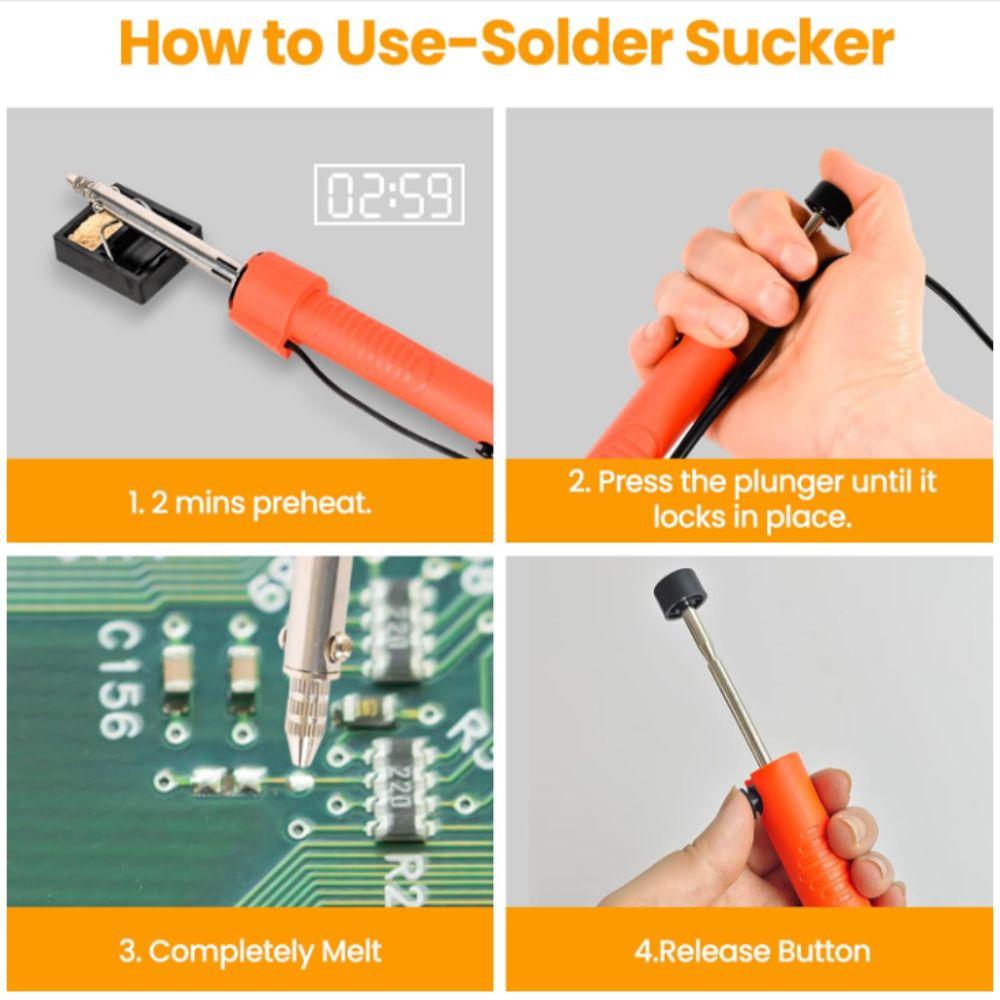 220V Electric Vacuum Solder Sucker ABS Material Soldering Sucker  Circuit Board Repair