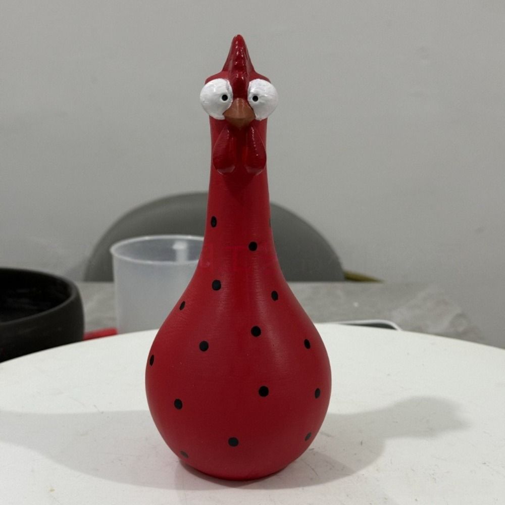 Lifelike Long Neck Chicken Vases Resin Art Flower Arrangement Vase Desktop Display