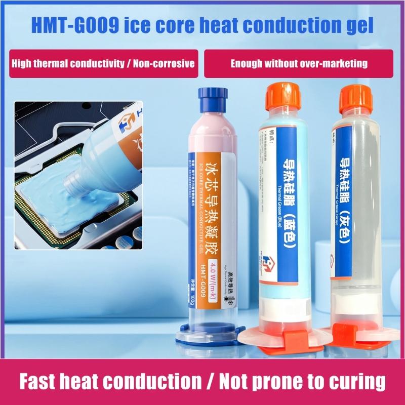 Ice Cores Thermal Gel 100 G Syringes Applicators for Heat Sink Service, Cooling Upkeeps, and Thermal Contact Maintenance