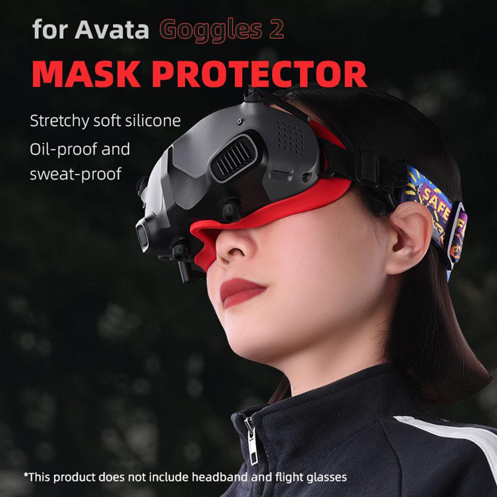 Augenpolster für Flugbrillen aus Silikon, bequeme Schutzbrille, Gesichtsmaskenabdeckung, Brillenersatzzubehör für DJI Avata Goggles 2