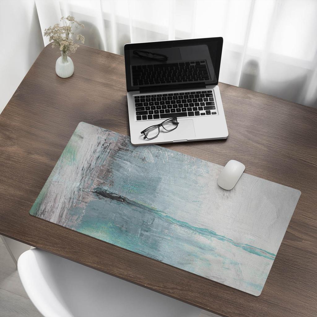 Gamingowa Mata Ochronna Pod Klawiaturę I Myszkę Abstrakcyjna Mgła 90X45 Cm
