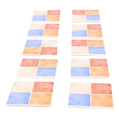 1:12 Dollhouse Flooring Wooden Colorful Decorative Miniature Doll House Floor Tiles 30 Pieces