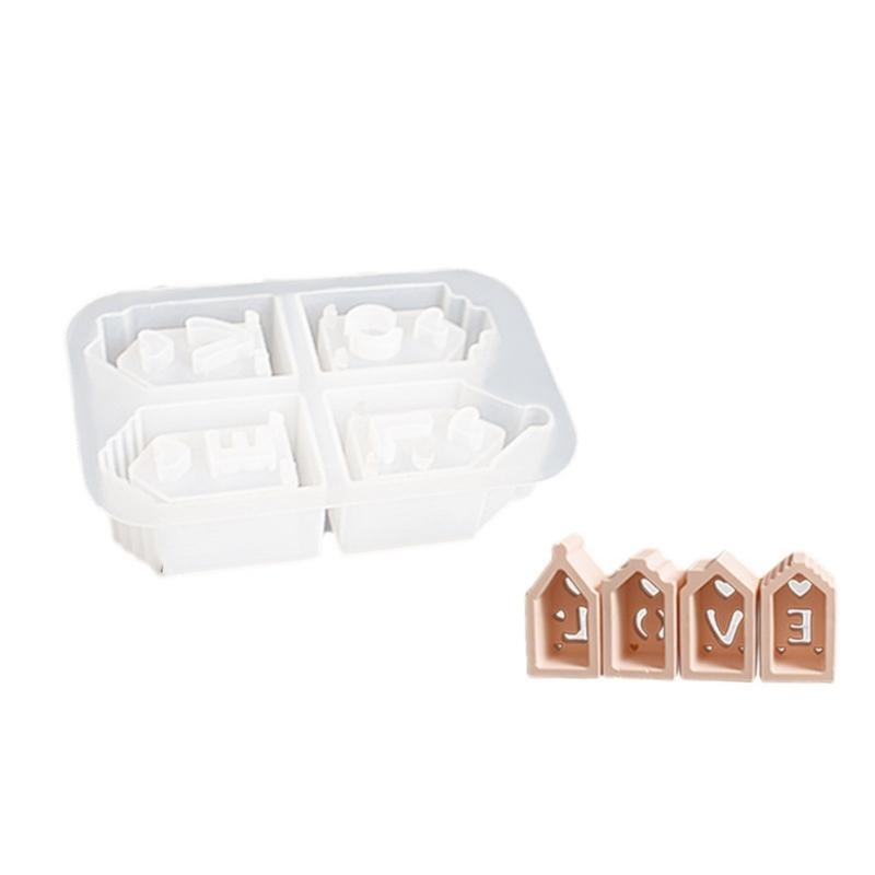

Silicone Handmade Molds Small Houses Moulds Christmas Silicone Mould Silicone Texture for Crafts and Home Decorations