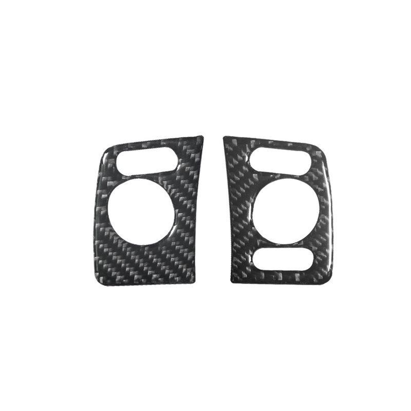 Carbon Fiber Steering Wheel Button Panel Cover Trim For Ford Explorer 2008-2010 Car Interior Accessories