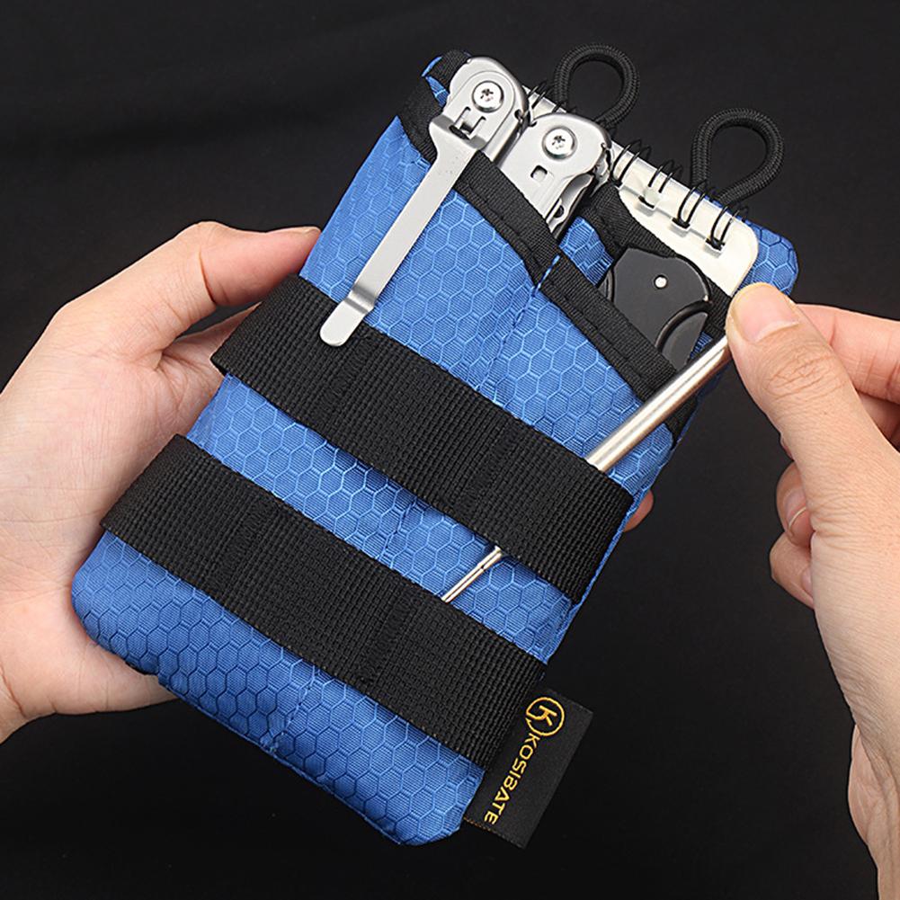 

Портативний міні-сумка EDC Сумка для різних речей Oxford Lightweight Small Tool Storage EDC Pouch Складана зносостійка Аксесуари для відпочинку на природі чорний