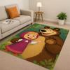 New Cartoon M-Masha And B-Bear Christmas Gift Living Room Non-Slip Area Rug Carpet For Bedroom Playroom Sofa,Home Decor Doormat