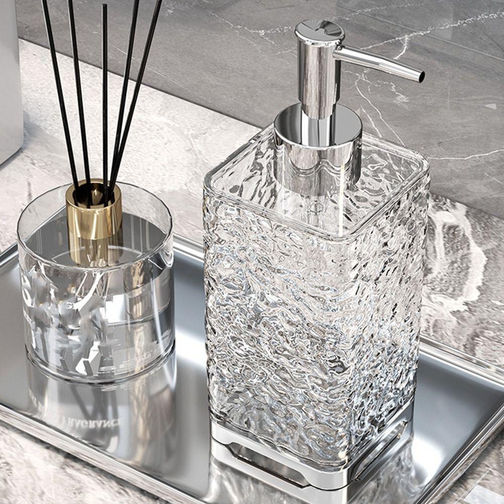 

Multipurpose Manual Soap Dispenser Empty Liquid Soap Dispensers New Refillable Shampoo Bottle grey-Sparkling bottle