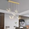 Modern Acrylic Butterfly Spiral Staircase Chandelier Luxury for Living Room Dining Room Villa Home Decoration Lighting Lamps LED
