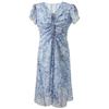Sancai 2025 Summer Romantic Floral V-Neck A-Line Long Dress