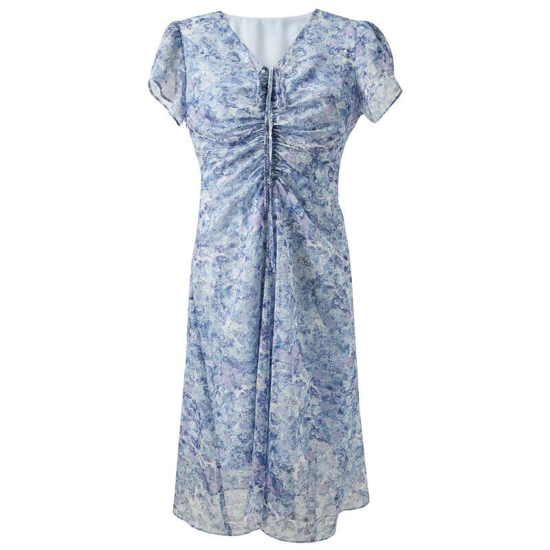 Sancai 2025 Summer Romantic Floral V-Neck A-Line Long Dress