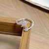 Day Cold Wind Zircon Light Luxury High Sense Open Ring Exquisite Geometric Personality Niche Ring Woman
