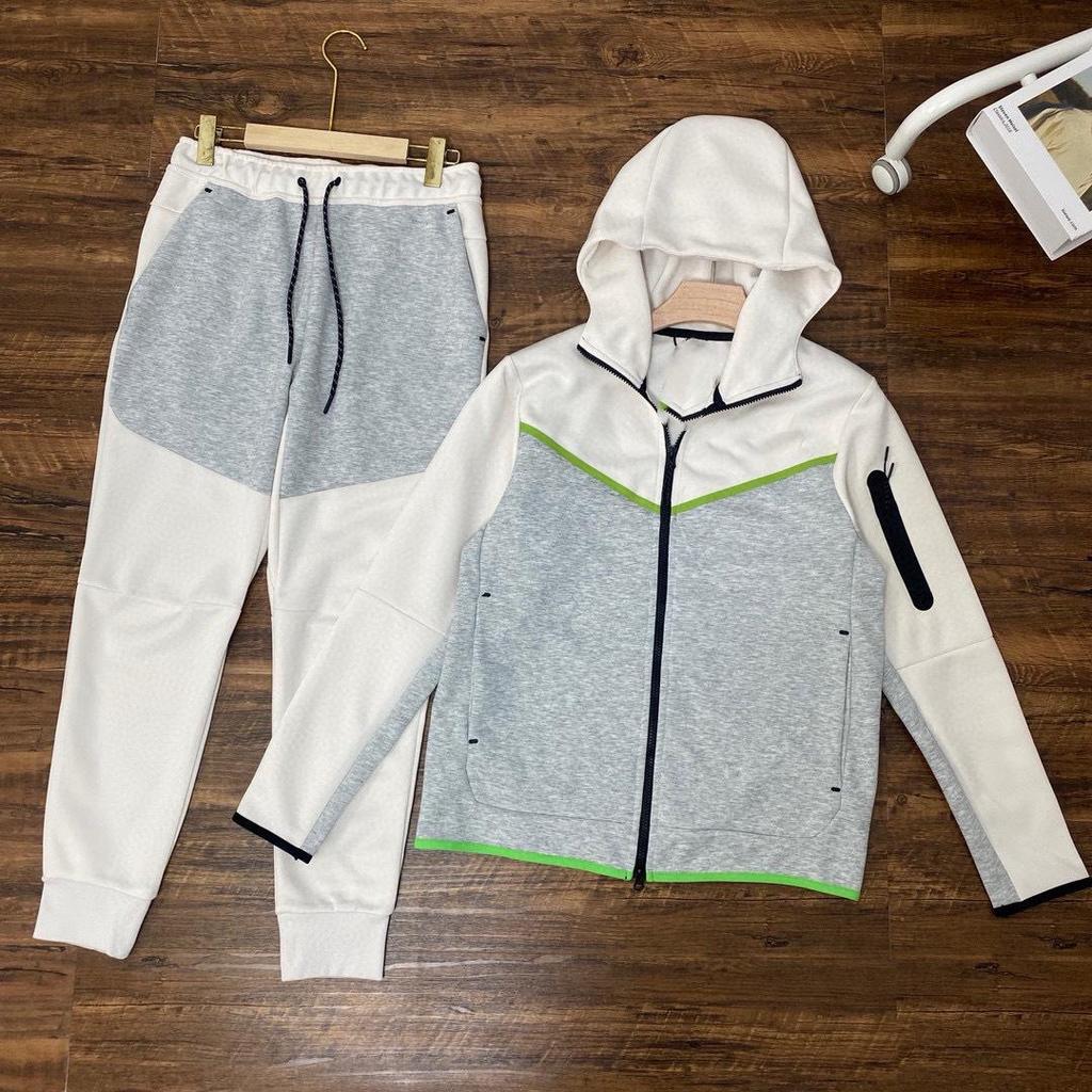 Tuta sportiva casual da uomo 2024 con cappuccio e zip laterale