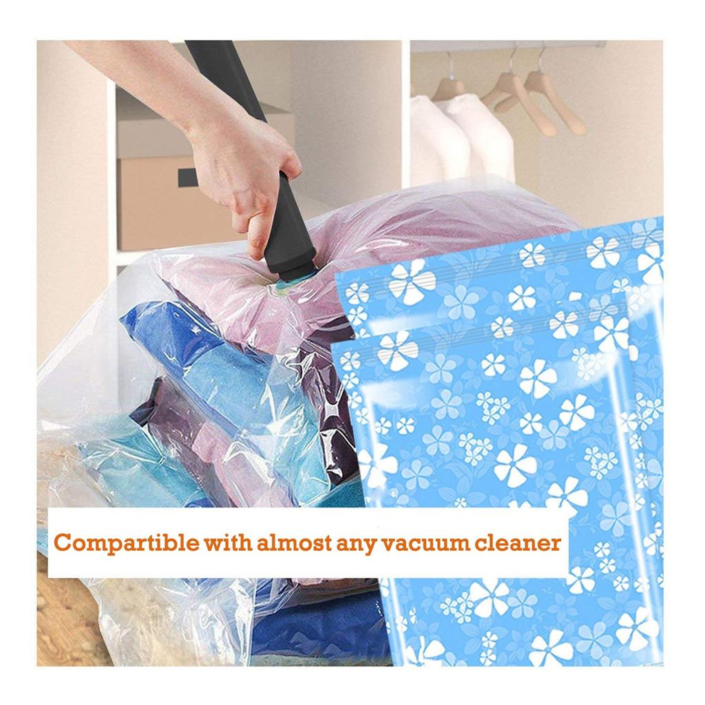 11 Pack Vacuum Storage Bags For Clothes Pillow Bedding Blanket Storage - Reusable Sealer Bags Set, Live Airtight Compression Bags For Travel Storage