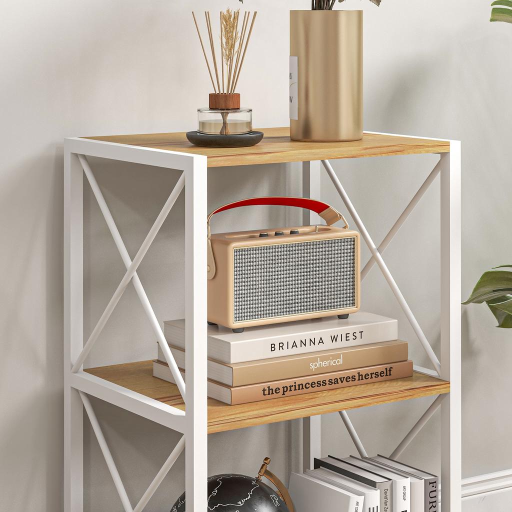 3 Tier Wooden Shelf Freestanding Rack Organiser Display Bookcase Home Storage Utility Stand Multifunctional Holder