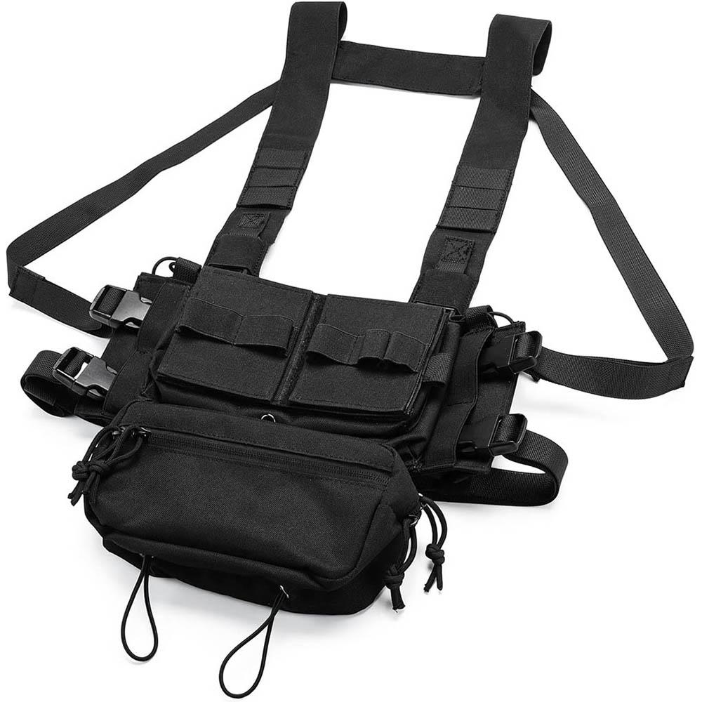 Chest Rig Multifunctional CS Field Molle Dangler Pouch Camouflage Training Vest Outdoor Camping Match Pack Hunting Entertainment