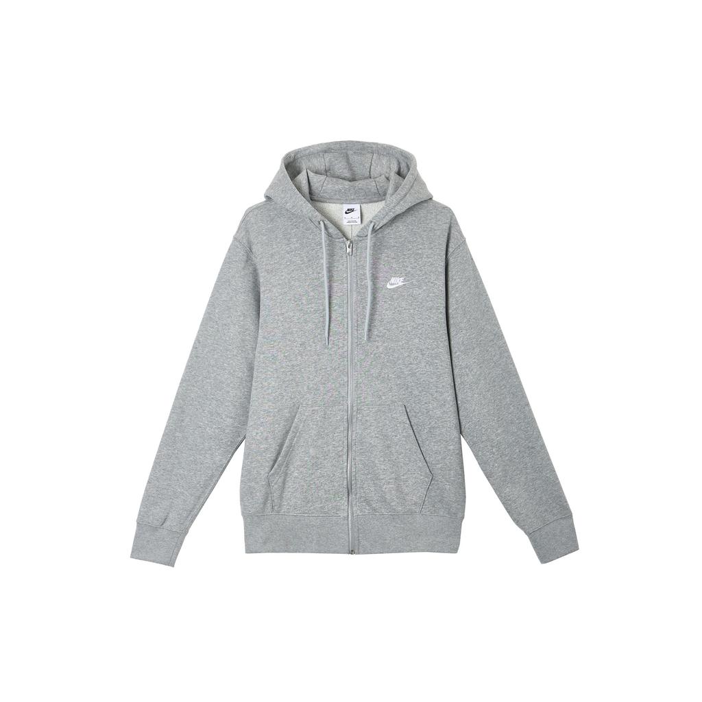 Nike Club Zip-Up French Long Sleeve Hoodie Men Hoodies Gray FN3885063