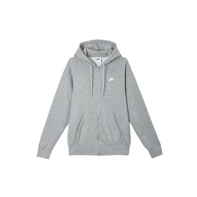 Kulüp Fermuarlı Fransız Uzun Kollu Kapüşonlu Sweatshirt Erkek Kapüşonlular Gri FN3885063