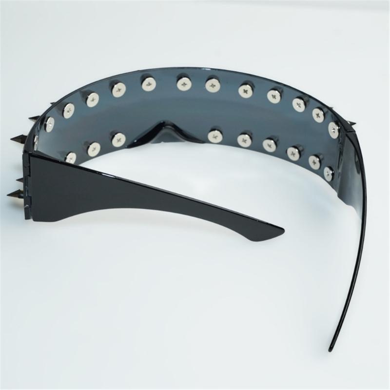 Punk Rivets Sunglasses Lightweight PC Studs Party Dance Eyewear For Outdoor Sports And Street Fashion