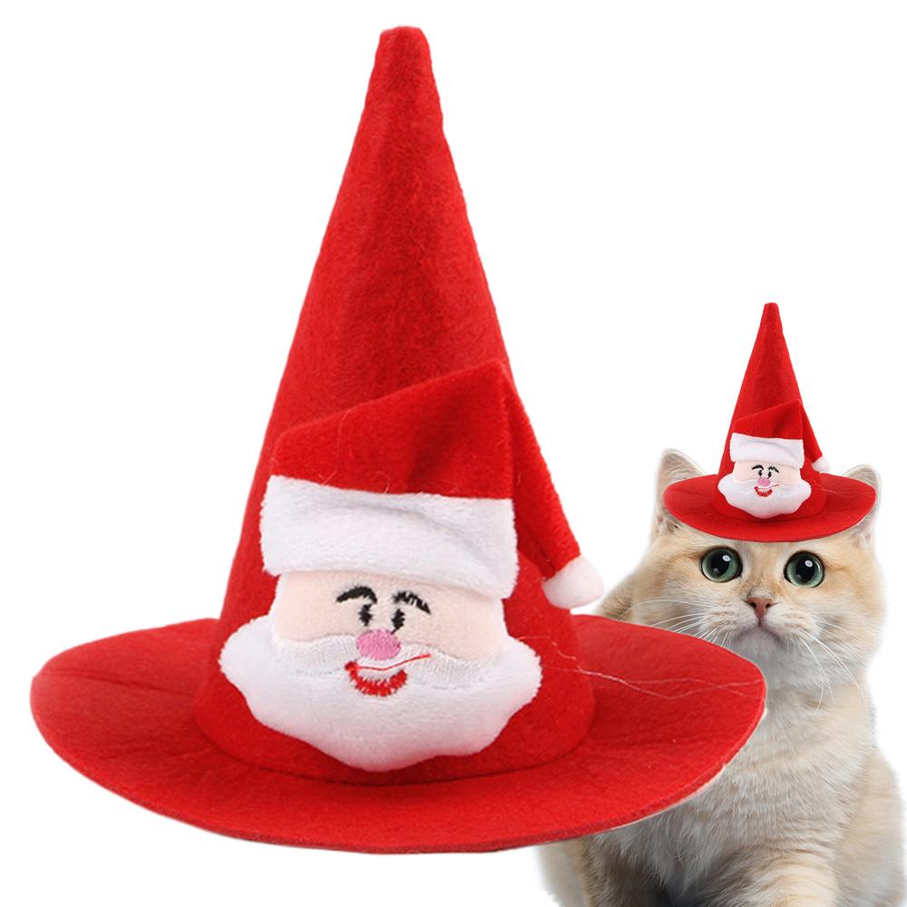 Christmas Pet Hat Funny Festive Warm Headwear Pet Festive Outfit Winter Hat For Celebration Party Winter Event Photoshoot