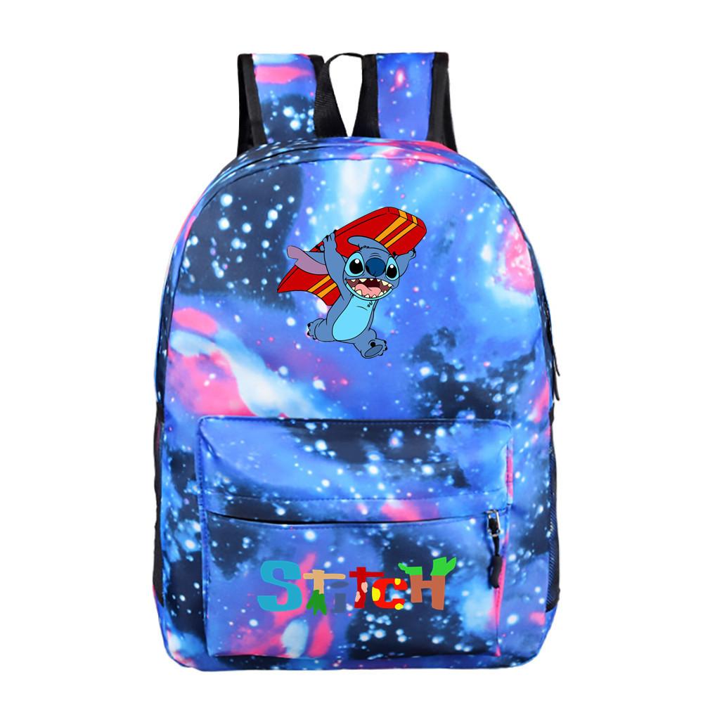 School Bag Cartoon Backpack Star Lightning School Bag Student Polyester Casual Printed Backpack Travel Bag