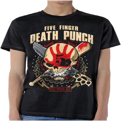 Five Finger Death Punch Mens T Shirt Got Your Six Zombie Kill Band Logo Official