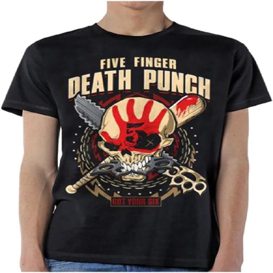 Five Finger Death Punch Mens T Shirt got your six Zombie Kill band logo Official S
