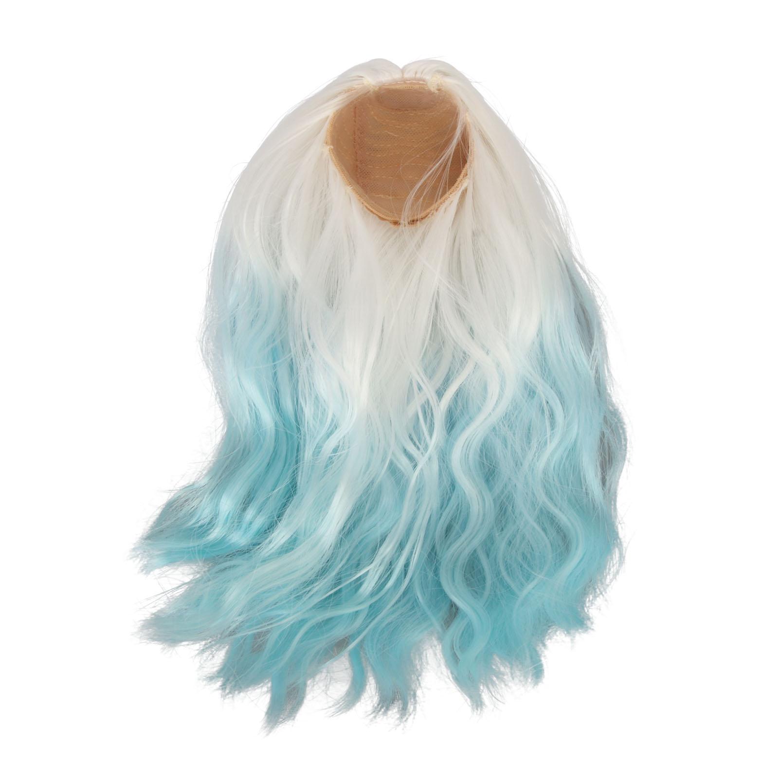 

1/6 Doll Wig Gradient Colors Curly High Elasticity Smoothing Doll Making Hair for Replacement Decoration