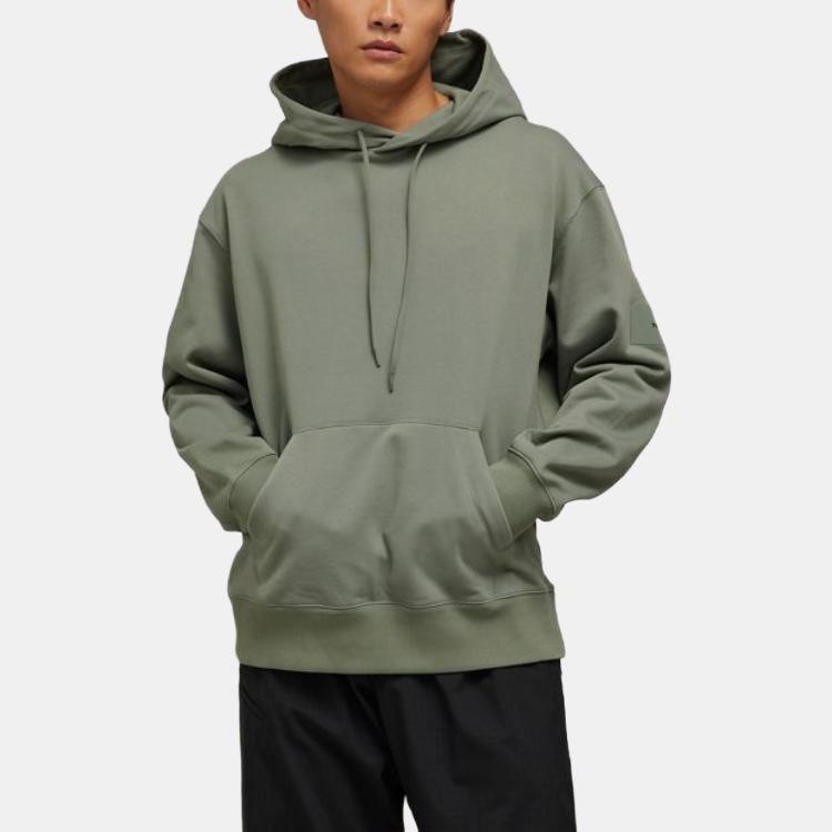 Y-3 Solid Color Hooded Casual Sweatshirt Unisex Sweatshirt Green IP7698