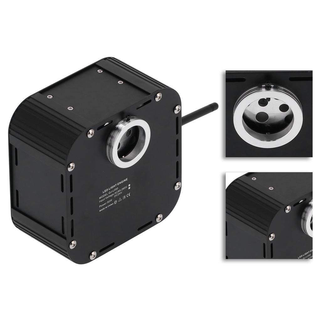 50W LED RGBW Fiber Optic Light Kit with Touch Controller Bluetooth/APP Control Indoor DecorationUK