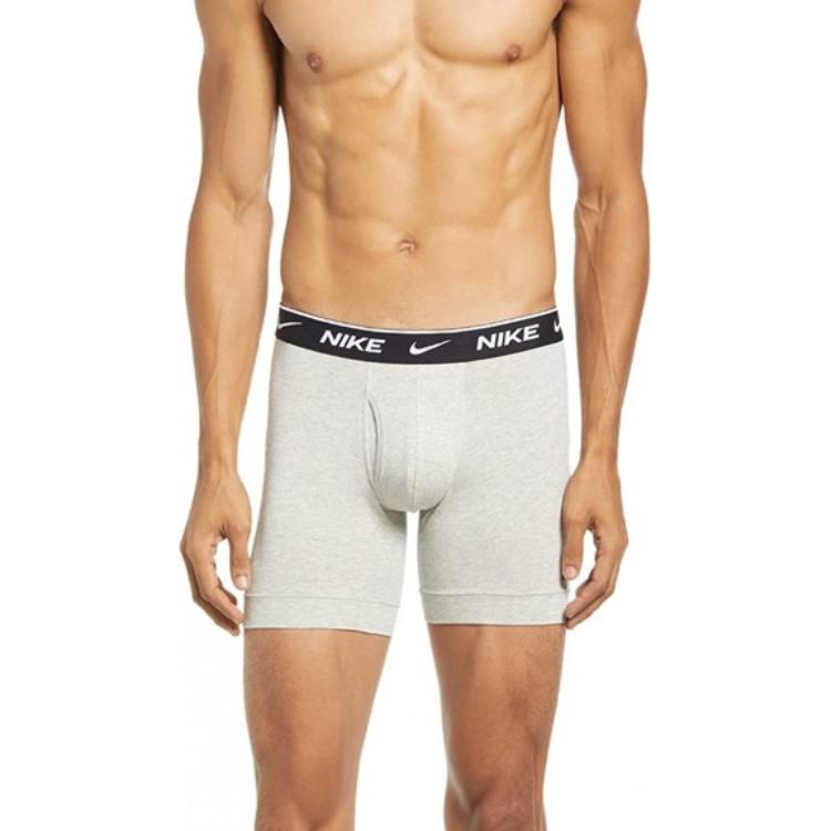 Nike Alphabet Print Elastic Waist Fitted Boxer Briefs 3-Pack Men Underwear KE1107-012