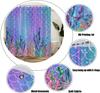 Mermaid Shower Curtain Blue Pink Mermaid Scales Ocean Coral Girls 3D Fabric Bathroom Decor Curtain With Hooks,70X70(Wxh) Inches