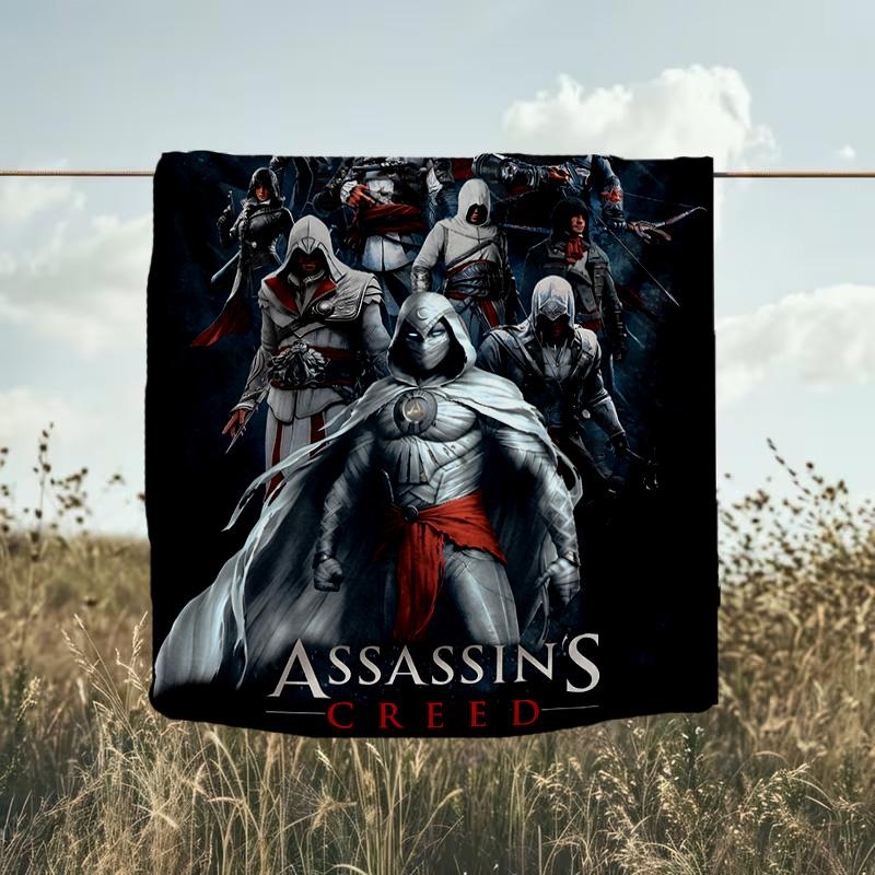 1PC Assassin Blanket Flannel Throw for Sofa, Indoor, Camping, Living Room, Office, Chair, And Bed Soft Birthday Christmas Gift