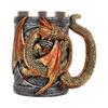 Medieval Double Dragon Goblet Creative 3D Beer Mug Resin Stainless Steel Coffee Mug Wine Cup Retro Dragon Beer Mug Coffee Cup