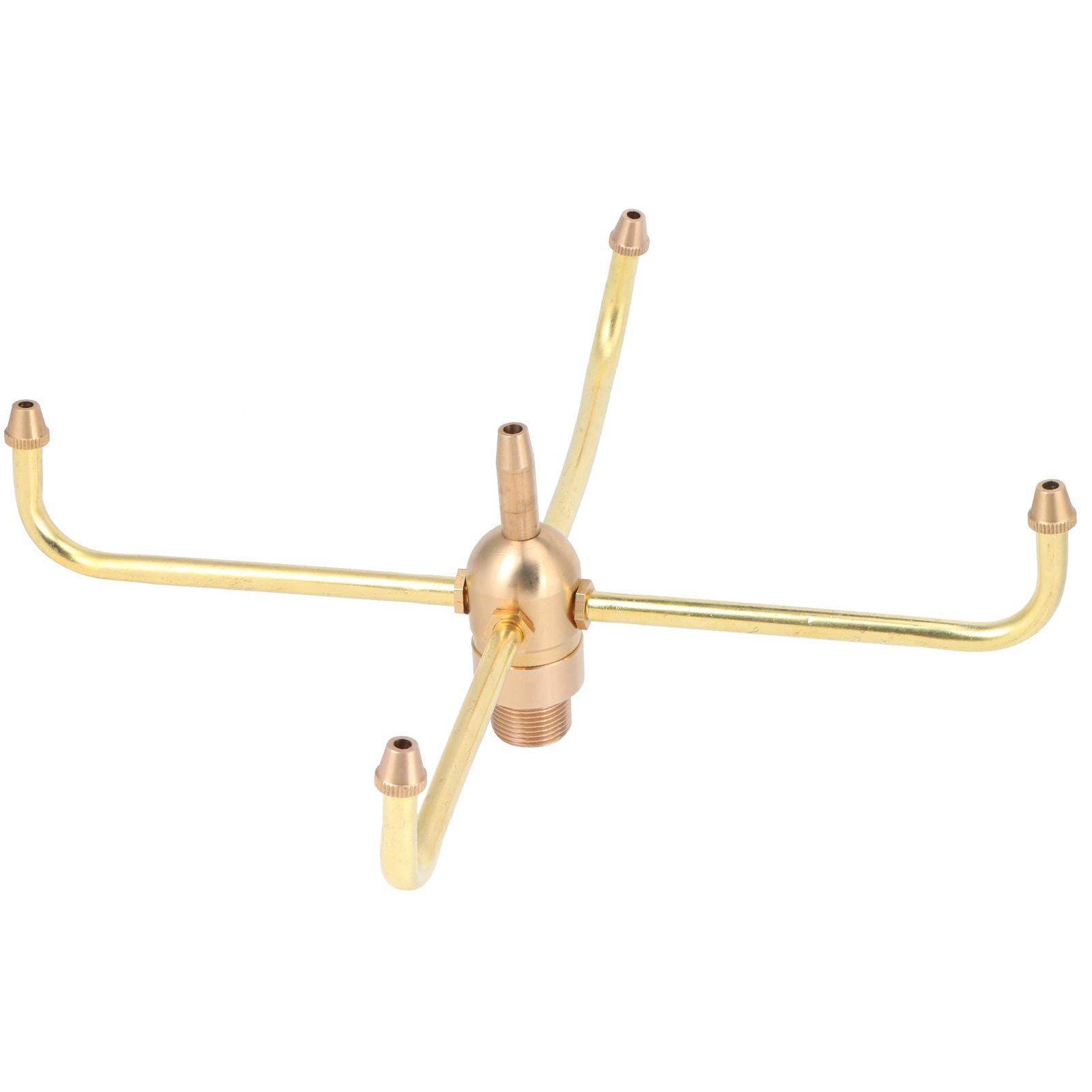 

G1 2 Female Thread G3 4 Male Thread 4 Arm Rotate Water Fountain Nozzle Spray Head Sprinkler for Garden Pond