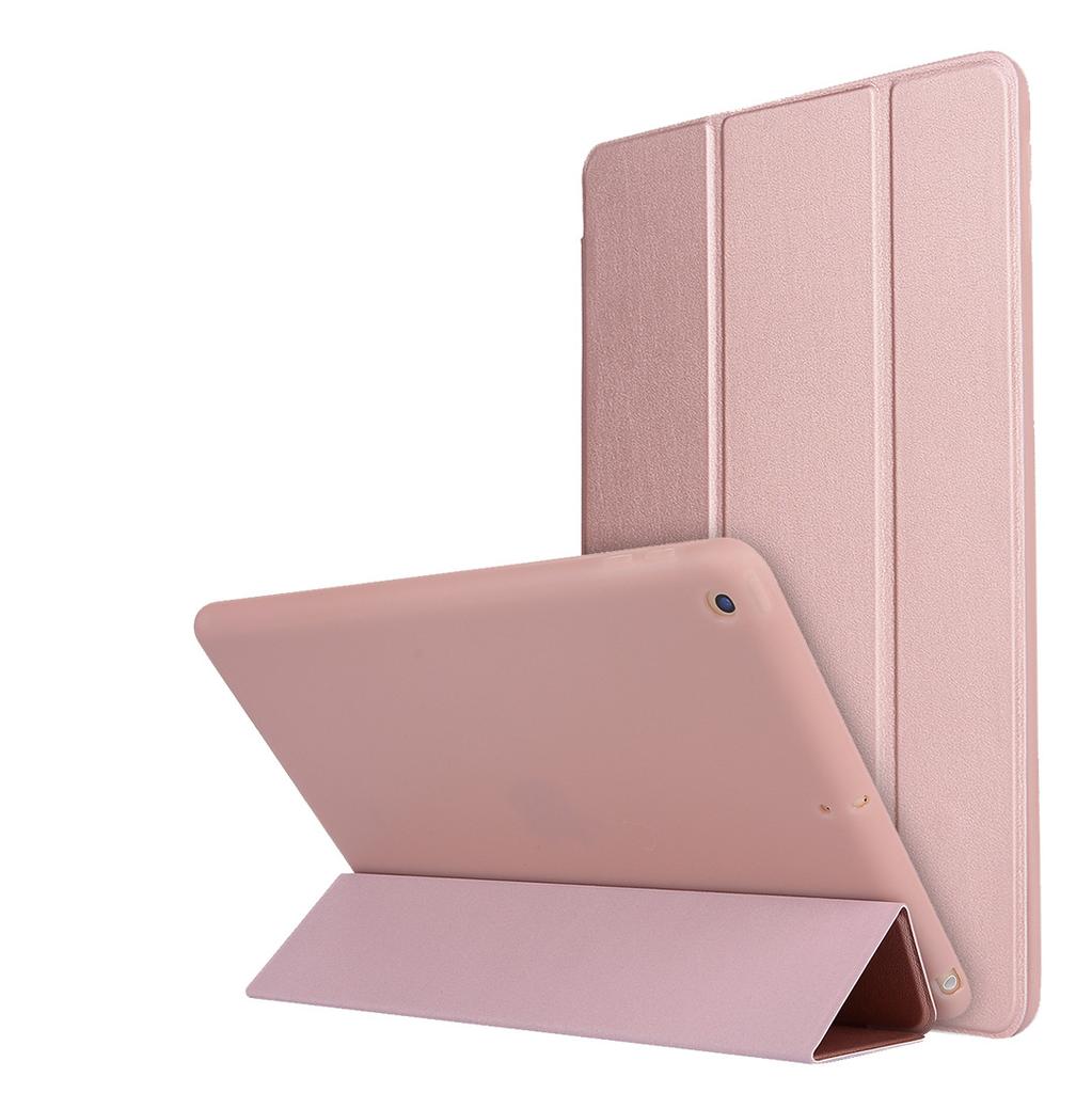 Suitable for Ipad 10.2 Silicone Heat Dissipation Protective Case Mini5 Anti-drop Soft Case Air2 Three-fold All-inclusive Edge Leather Case