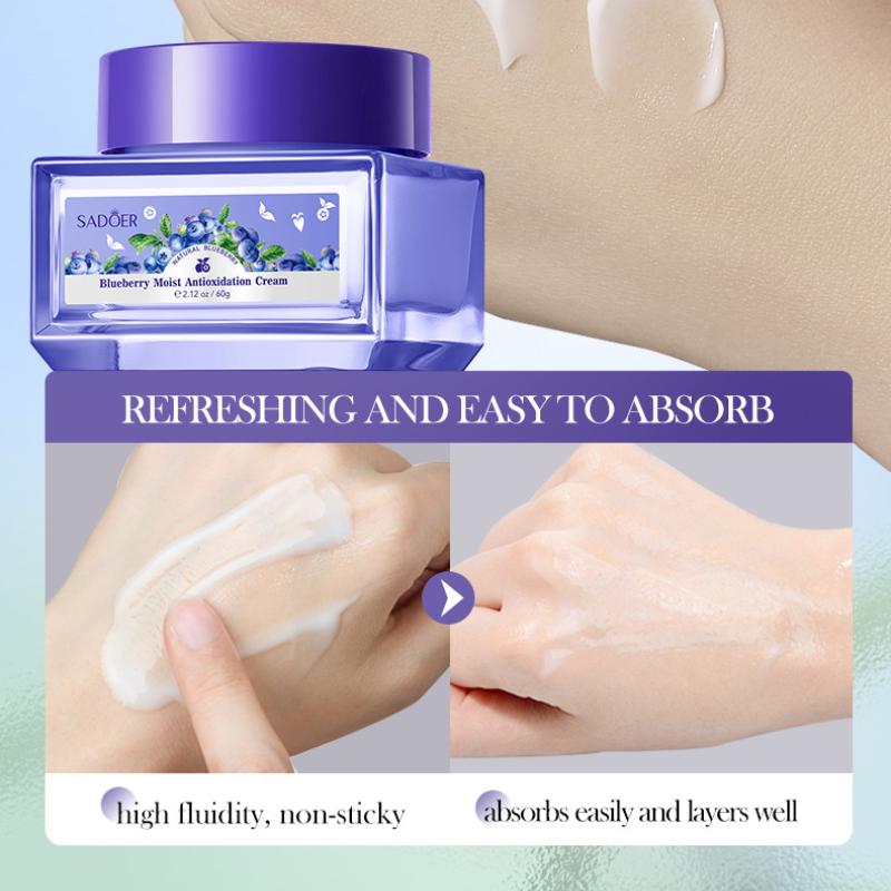 Blueberry Hyaluronic Acid Cream 60g SADOER Hydrating Moisturizing Antioxidant Cream