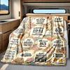 Vintage Anniversary Celebration Customize Your Name Blanket Soft Cozy Perfect For Sofa Couch Office Bed Picnics Ideal For All Seasons Modern Style