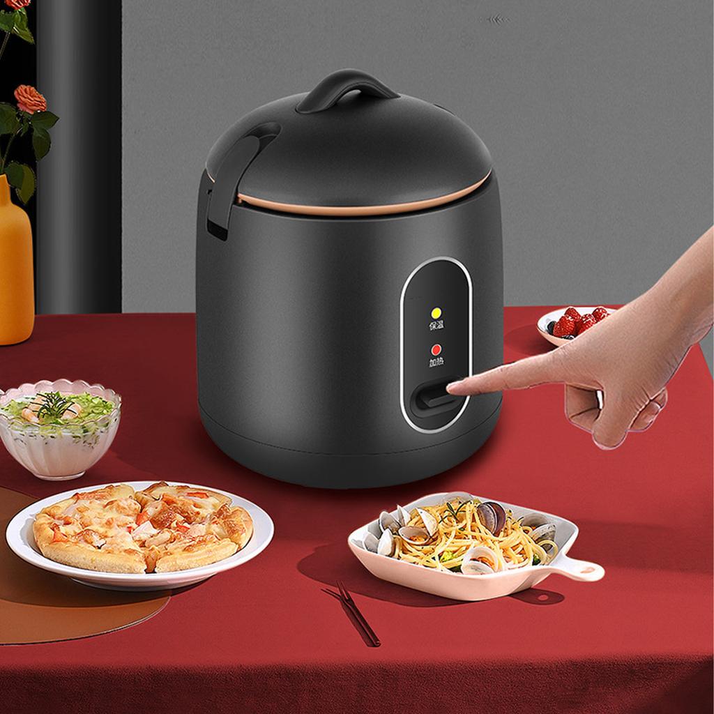 Home Mini Rice Cooker Black Small Dormitory Automatic Rice Cooker 1.2L Thermal Rice Cooker with